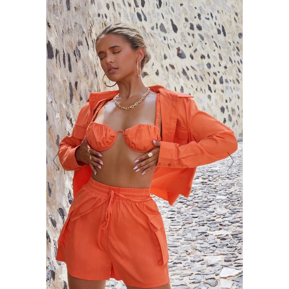 Orange Button Down Shirt
